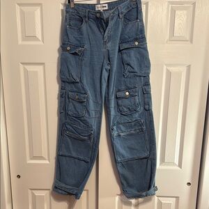 Blue Cargo Jeans 👖 FASHION NOVA